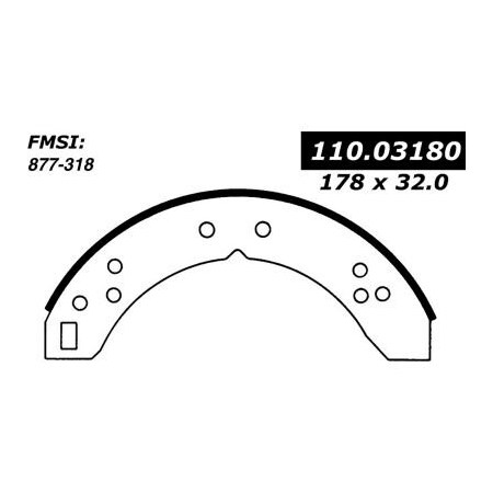 Centric Centric Premium Brake Shoes, Centric Parts 111.03180 111.0318